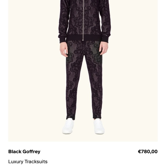 Joe Yellino Black Goffrey Luxury Tracksuit Unisex, man or women XL new - Picture 4 of 14